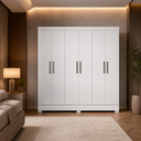 Ver imagem 5 de Guarda Roupa Casal 6 Portas Prático 63020 Branco Demóbile