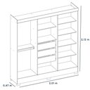Ver imagem 5 de Guarda Roupa Casal 6 Portas Prático 63020 Branco Demóbile