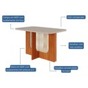 Ver imagem 4 de Conjunto de Mesa de Jantar Tampo de Vidro Off White Louise 1,30 com e 4 Cadeiras Clarice Cinamomo/