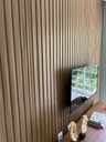 Ver imagem 6 de Painel Ripado Compacto 01: Unid. 274x25cm Larg. Talatto Painéis Amêndoa