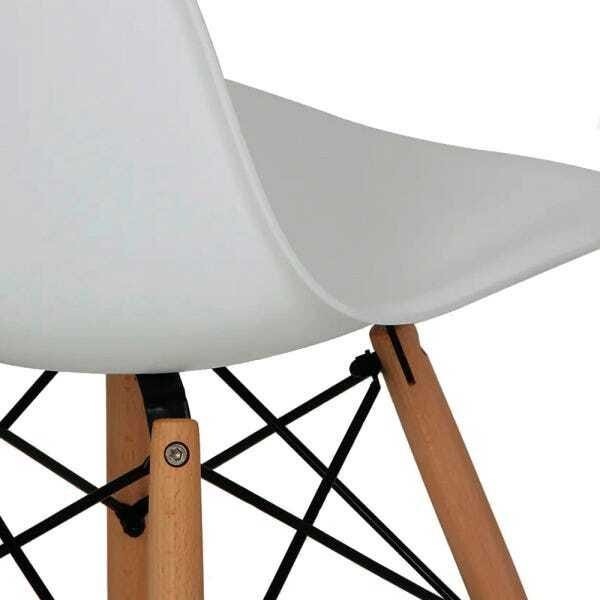2 Cadeiras Ohome - Estilo Charles Eames Eiffel - Branco - 5