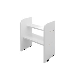 Cama Solteiro com 2 Baus Organizador e Escada Luna Plus Branco - 6