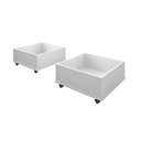 Ver imagem 5 de Cama Solteiro com 2 Baus Organizador e Escada Luna Plus Branco