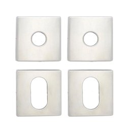 Jogo de Roseta Externa Rq1 Quadrada 803 Inox Cromado Stam - 1