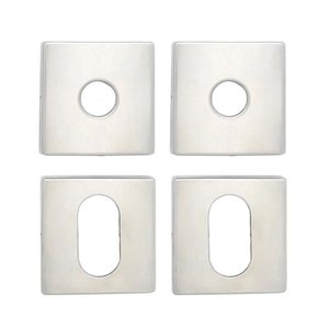 Jogo de Roseta Externa Rq1 Quadrada 803 Inox Cromado Stam