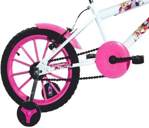 Bicicleta Infantil Aro 16 Paty Branca/Pink - Ello Bike - 2