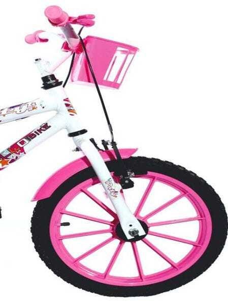 Bicicleta Infantil Aro 16 Paty Branca/Pink - Ello Bike - 4