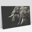 Ver imagem 1 de Quadro Decorativo em Canvas Elefantes TaColado Moldura Madeira 120 x 80cm