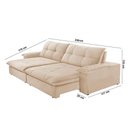 Ver imagem 2 de Sofá Gaia Linho 02 Módulos 90 Cm B25cm Meu Sofá Online A294 Linho Creme