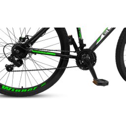 Bicicleta Aro 29 Freio à Disco 21 M Velox Preta/Verde - Ello Bike - 3