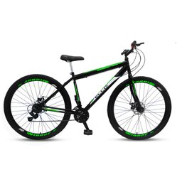 Bicicleta Aro 29 Freio à Disco 21 M Velox Preta/Verde - Ello Bike - 1