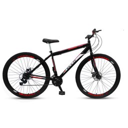 Bicicleta Aro 29 Freio à Disco 21 M Velox Preta/Vermelho - Ello Bike - 1