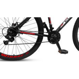 Bicicleta Aro 29 Freio à Disco 21 M Velox Preta/Vermelho - Ello Bike - 3