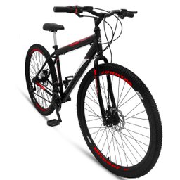Bicicleta Aro 29 Freio à Disco 21 M Velox Preta/Vermelho - Ello Bike - 2