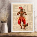 Ver imagem 2 de Quadro Decorativo Exú Elegbara 33x24cm - com Vidro:moldura Branca