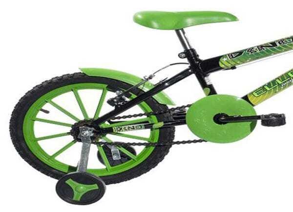 Bicicleta Infantil Aro 16 Dino Preto/Verde - Ello Bike - 2