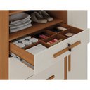 Ver imagem 5 de Cômoda com Sapateira e Cabideiro Multiuso 5 Gavetas 1 Porta Imperial Zanzini Madeir/off