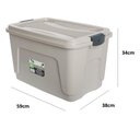 Ver imagem 3 de CAIXA ORGANIZADORA 50 LITROS MULTIUSO CONTAINER GRANDE EMPILHAVEL MULTUSO CASA QUARTO COZINHA