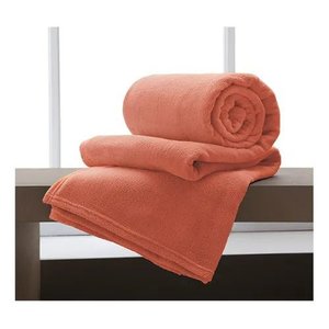 Manta Microfibra King Home Design - Terracota