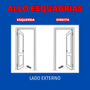 Ver imagem 3 de Porta de Alumínio Palheta com Trinco Lado Direito 210x90cm Preto Allo Esquadrias