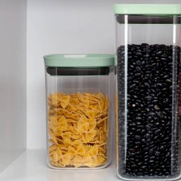 Pote Com Vedação Hermética Organizador Com Tampa Em Silicone 1 Litro Verde Menta - 2