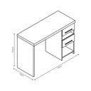 Ver imagem 4 de Mesa Escrivaninha para Computador/Notebook Germai Duna Branco Acetinado