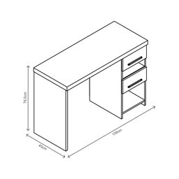Mesa Escrivaninha para Computador/Notebook Germai Duna Branco Acetinado - 4