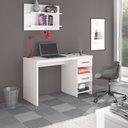 Ver imagem 1 de Mesa Escrivaninha para Computador/Notebook Germai Duna Branco Acetinado