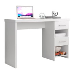 Mesa Escrivaninha para Computador/Notebook Germai Duna Branco Acetinado - 2