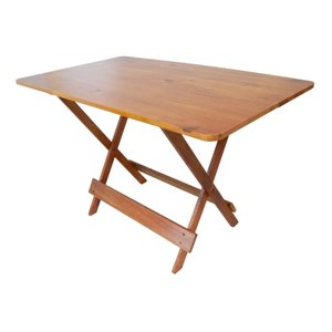 Mesa Retangular Dobrável Bar 120x70 Madeira Maciça - Mel