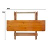Mesa Retangular Dobrável Bar 120x70 Madeira Maciça - Mel - 2