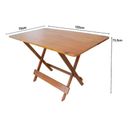 Ver imagem 3 de Mesa Retangular Dobrável Bar 120x70 Madeira Maciça - Mel