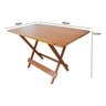 Mesa Retangular Dobrável Bar 120x70 Madeira Maciça - Mel - 3