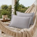 Ver imagem 4 de Kit 2 Fronhas Travesseiro 50x70cm Brisa Lyor 200 Fios Cinza