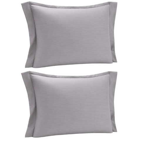 Kit 2 Fronhas Travesseiro 50x70cm Brisa Lyor 200 Fios Cinza