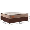 Ver imagem 2 de Cama Box Baú Casal King Gazin Colchão com Molas Ensacadas 193x203x75cm Azera Branco/bege