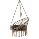 Ver imagem 1 de Rede Cadeira Balanço Almofada Suspensa Algodao Teto Confortavel Varanda Quintal Area Lazer Casa Terr