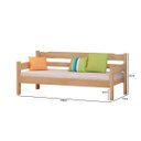 Ver imagem 2 de Sofa Cama Esmeralda de Madeira Maciça Cor Nogueira Transforme Seu Espaço com Conforto e Elegância