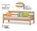 Ver imagem 1 de Sofa Cama Esmeralda de Madeira Maciça Cor Nogueira Transforme Seu Espaço com Conforto e Elegância