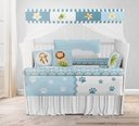 Ver imagem 2 de Kit Berço Enxoval de Bebê Safari Azul Flor