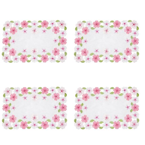 Jogo Americano 4 Peças Jardim Florido 50 X 30 Cm Argivai