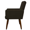 Ver imagem 3 de Poltrona Decorativa Nina Cadeira Escritório Recepção Brunaldi:marrom