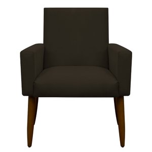 Poltrona Decorativa Nina Cadeira Escritório Recepção Brunaldi:marrom