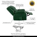 Ver imagem 3 de Poltrona do Papai Reclinável Sala de Cinema Barcelona Manual Pu Verde Musgo G23 Encantum