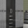 Guarda-Roupa Casal 6 Portas com 4 Gavetas Avaí Cinza/Preto - 2