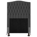 Ver imagem 3 de Cabeceira Cama Box Solteiro Greta 90cm com Frame Cinza