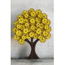 Ver imagem 1 de Árvore Decorativa de Madeira Artesanal Amarela