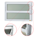 Ver imagem 2 de Basculante Alumínio 40 x 40 Elite V.Boreal Branco Brimak