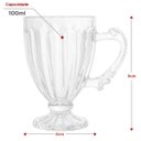 Ver imagem 2 de Kit 4 Xícaras de Cristal Café Chá Imperial Renaissance 100ml
