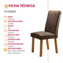 Ver imagem 5 de Conjunto com 2 Cadeiras Lira MDF para Sala de Jantar Moderna Mobília